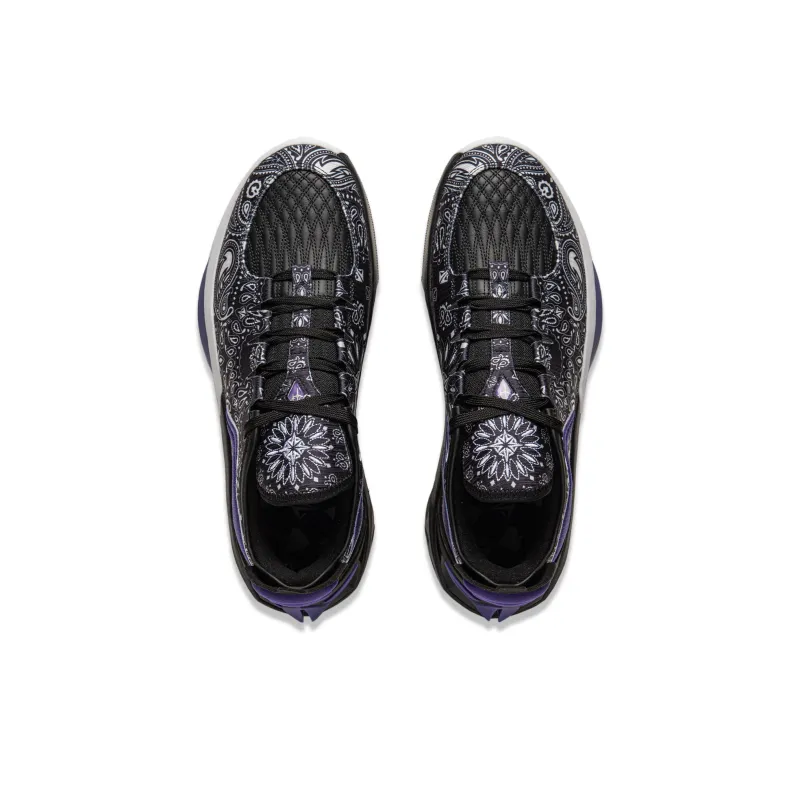 LiNing JB3 Anti Roll over Coverage Low Top Carbon Plate Basketball Shoes Men's Black White-3