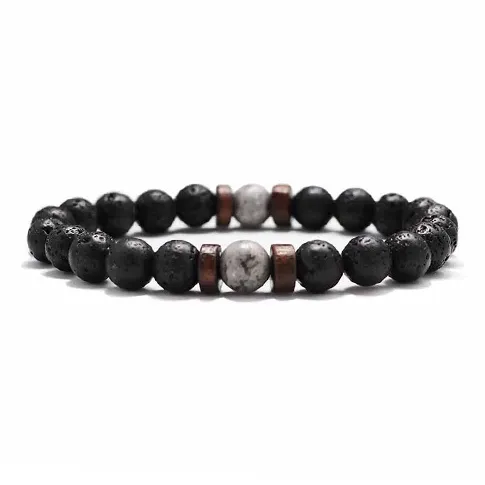 LuluCanaan Volcanic Stone Bracelets Unisex-0