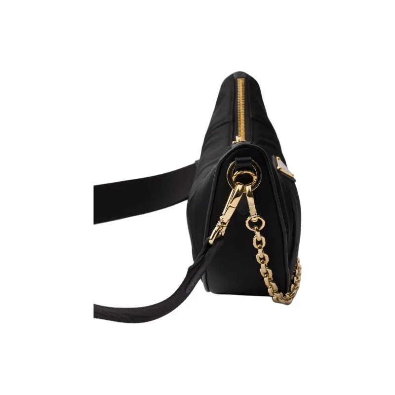 PRADA Re Nylon Recycled Nylon Crescent Bag Shoulder Bag Women's Black-2