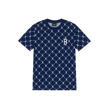 MLB MONOGRAM Reading Collection T Shirt Unisex Navy Blue
