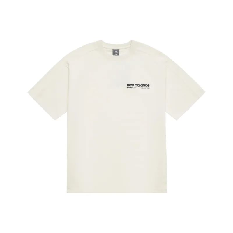 New Balance T Shirt Unisex Ivory White-0