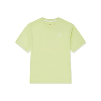QIAODAN Drop Shoulder Sleeve T Shirt Unisex Wheat Sprout