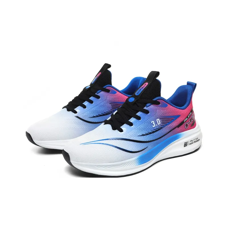 PALATIAL Carbon Running Shoes Men Low Top White Blue, Light Gray Orange, Black Green-2