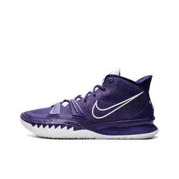Nike Kyrie 7 Anti Slip Wear Resistant Mid Top Basketball Shoes Unisex Purple