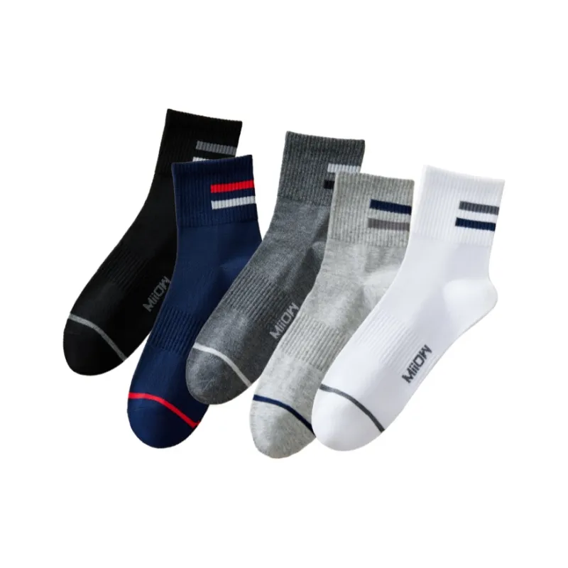 MIIOW Mid Calf Socks Men's 5 Pack-15