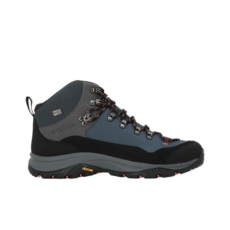 Columbia Steens Mid Top Hiking Shoes Men's Black Blue-1