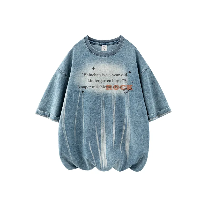 Crayon Shinchan T Shirts Unisex Light Blue-0