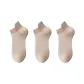 MYT-199 Breathable Ankle Socks, Khaki 3 Pack
