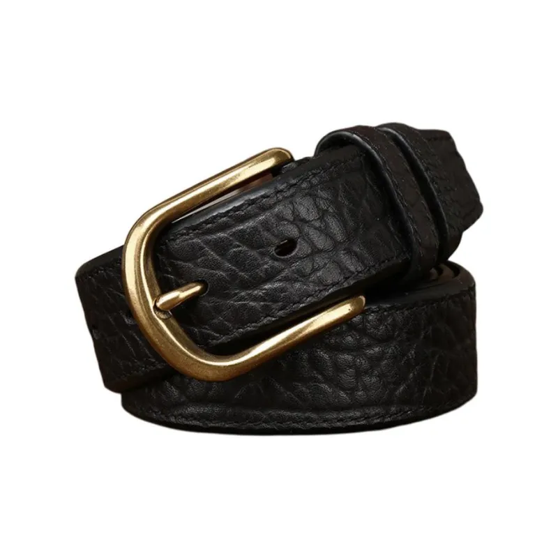 JEANSWEST Cow Leather Belts Men's 3.8CM-1