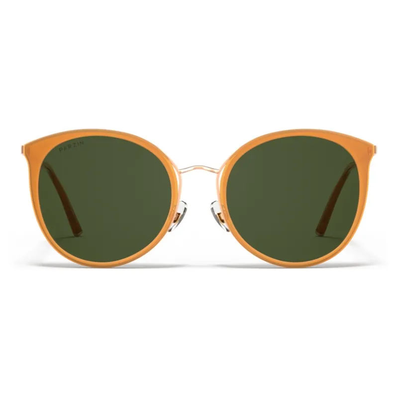PARZIN TR/Memory Plastic Round Sunglasses Women's-1
