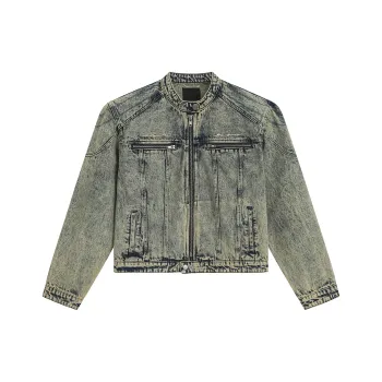 WARNING LIGHT Denim Jacket Unisex