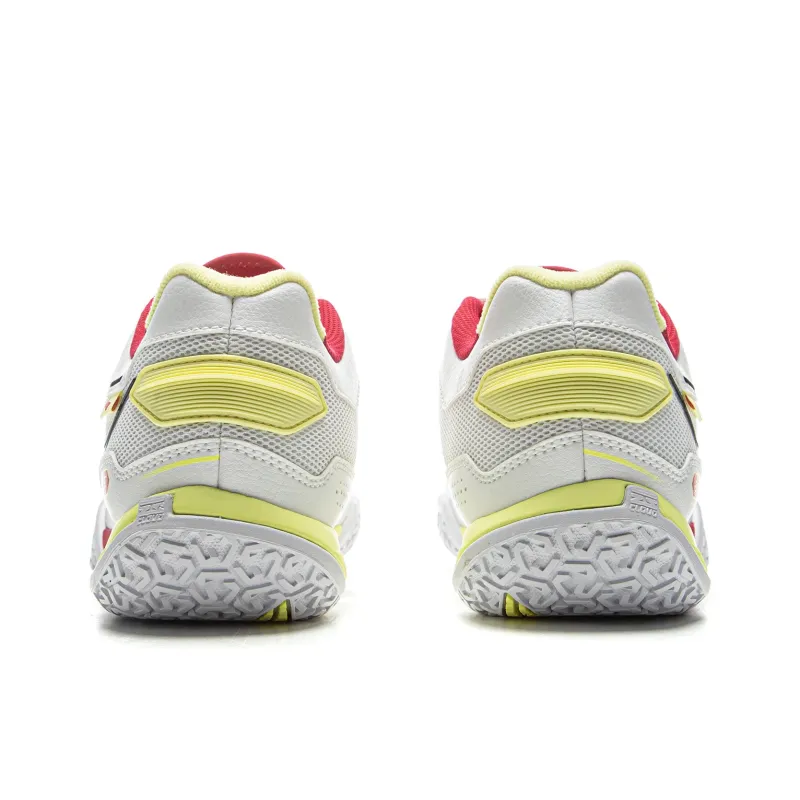 LiNing Cushioned Slip-Resistant Abrasion-Resistant Low-Top Badminton Shoes Unisex Gray Red-5