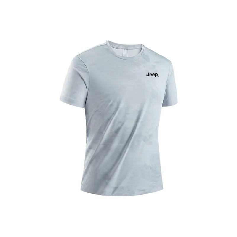 Jeep Summer Sports Running Loose Fit Crew Neck Breathable Drop Shoulder Short Sleeved T Shirts Unisex-11
