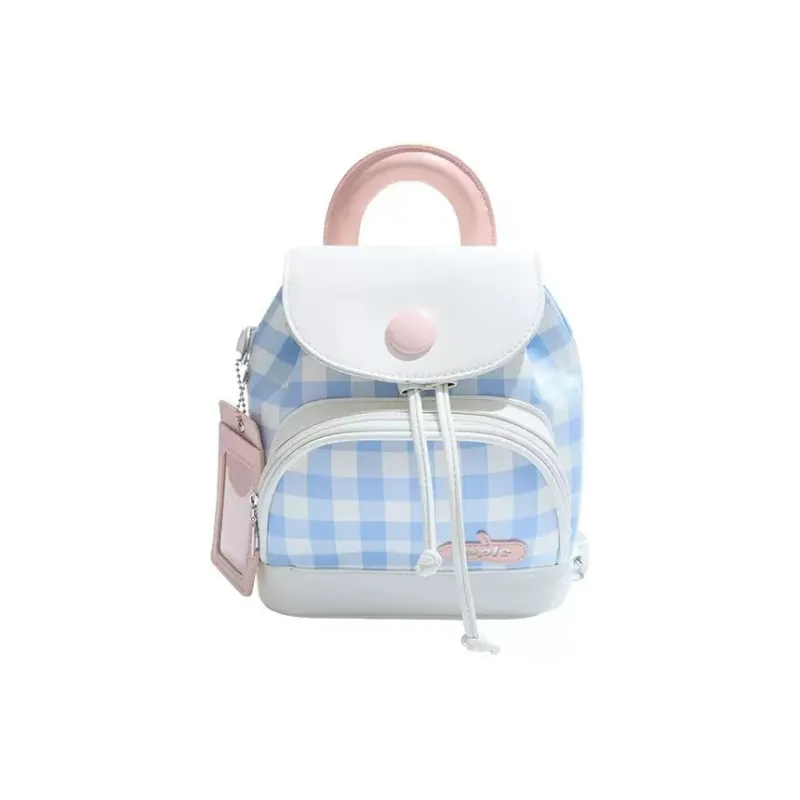 TTaG．baG PU Backpack Regular Women's Blue/Pink/Black-0
