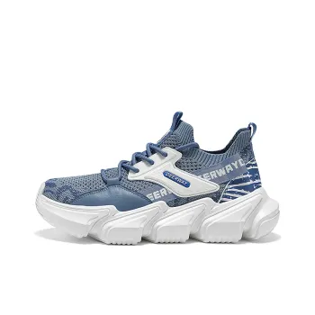 DEERWAY Anti Slip And Wear Resistant Breathable Low Top Chunky Sneakers Men's Dusty Blue