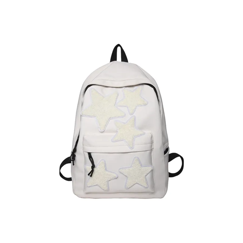 BUBM Nylon Backpack Regular Unisex Black/White/Light Purple/Navy Blue/Peacock Blue-19