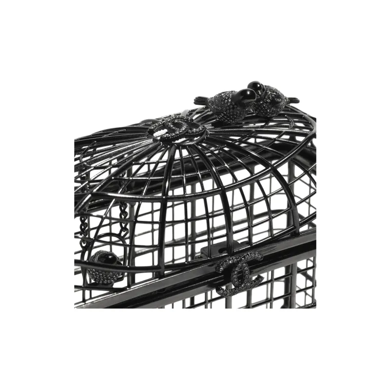 CHANEL Metal Evening Party Shoulder Bags Women's Black-3