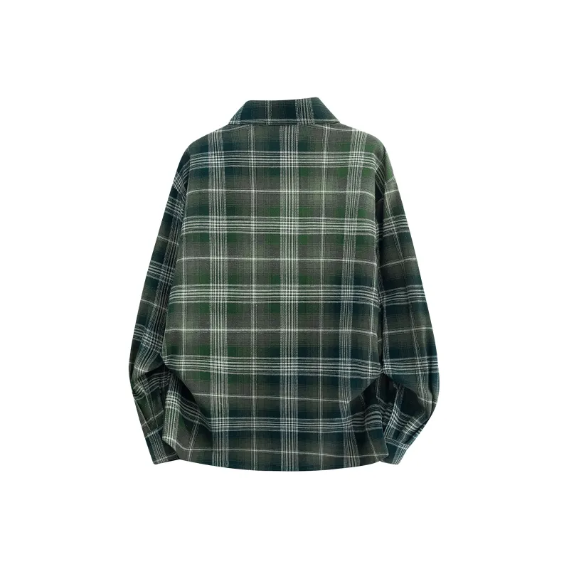 BTR Shirt Unisex Blue Brown Plaid-6