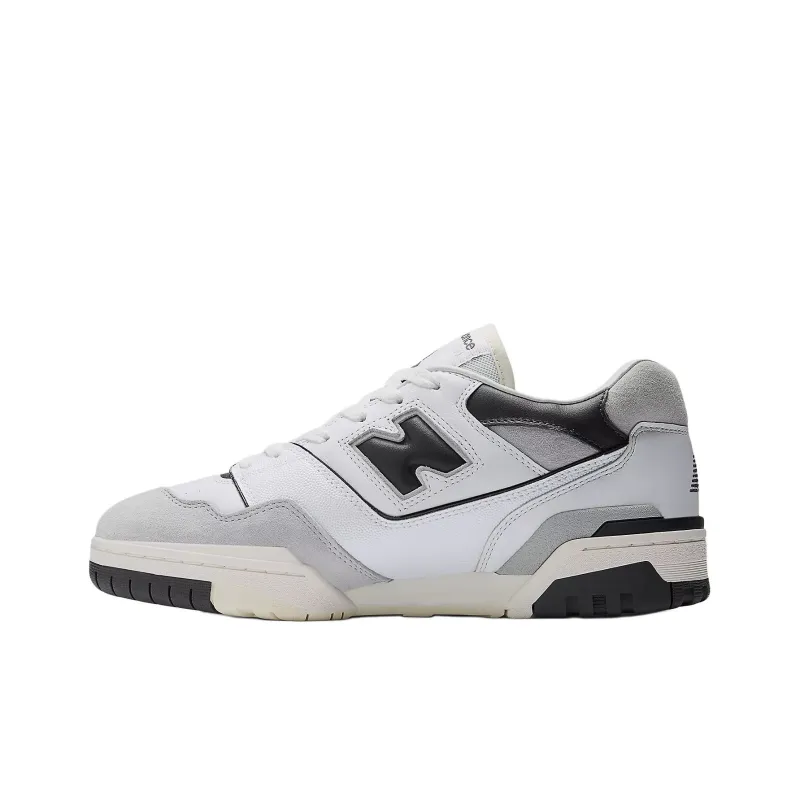 New Balance NB 550 Anti Slip Wear Resistant Low Top Skateboard Shoes Men's White Black Gray-1