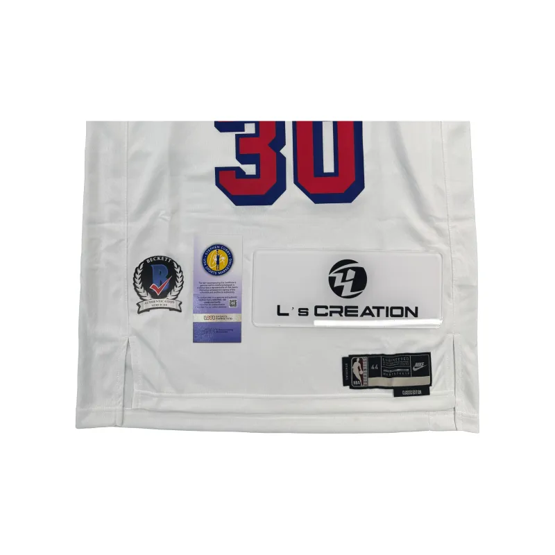 L's Creation Basketball Fan Supplies Authorized Signature Company USASM And Beckett Dual Certificate White Unisex-3