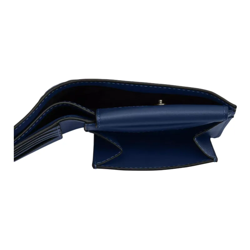 COACH Smooth Calf Leather Wallet Mini Men's Dark Blue-2