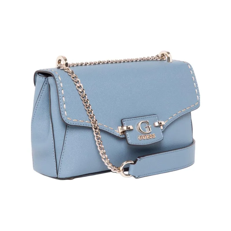 GUESS Artificial Leather Envelope Bag Shoulder Bags Medium Size Women's Blue-1