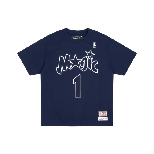 Mitchell & Ness T Shirt Unisex Navy Blue