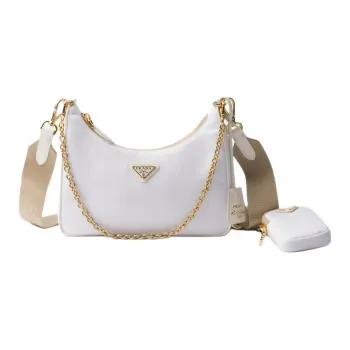 PRADA Re Edition Recycled Polyamide Shoulder Bag Women's White