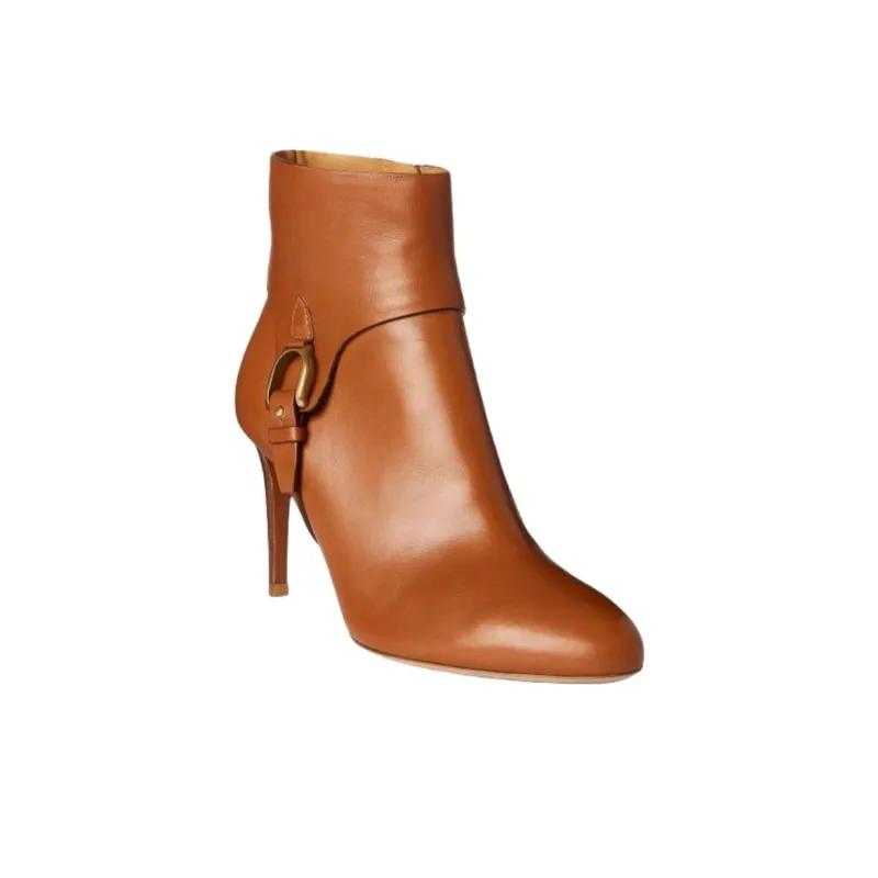 Polo Ralph Lauren Reida Ankle Boots 7.5cm Women's Umber-2