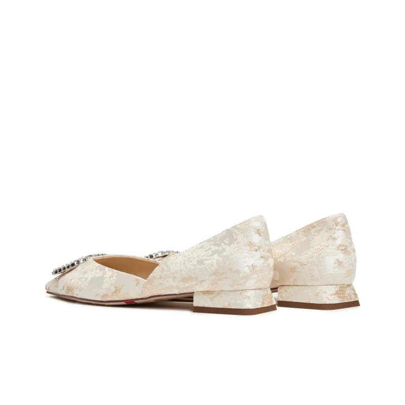 Staccato Cubic Sugar Glaze Casual Single Shoes Women's Soft Light Apricot-2