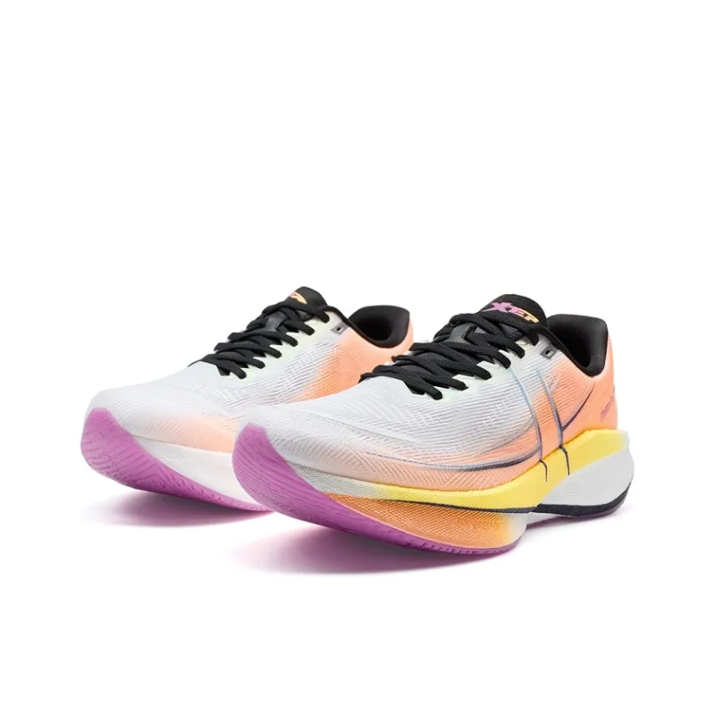 XTEP 360X 2.0 Running Shoes Women's Low Top Classic White Fluorescent Tender Orange-3