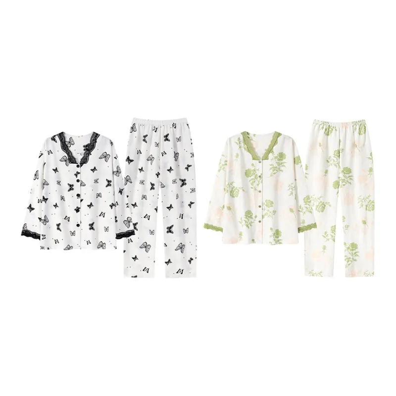 Herbal Primer Pajama Set Women's Combo Set-36