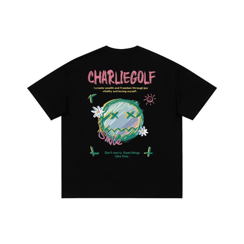 CHARLIE GOLF T Shirt Unisex Black-0
