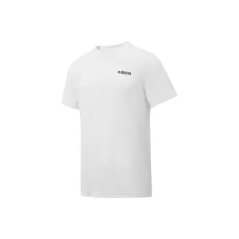 Adidas Contrast Chest Logo Crew Neck Basic Sports T shirt Asia Sizing 'White'