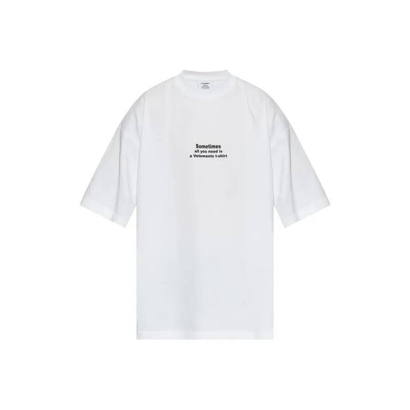 Vetements Slogan Printed Crewneck T Shirt-0