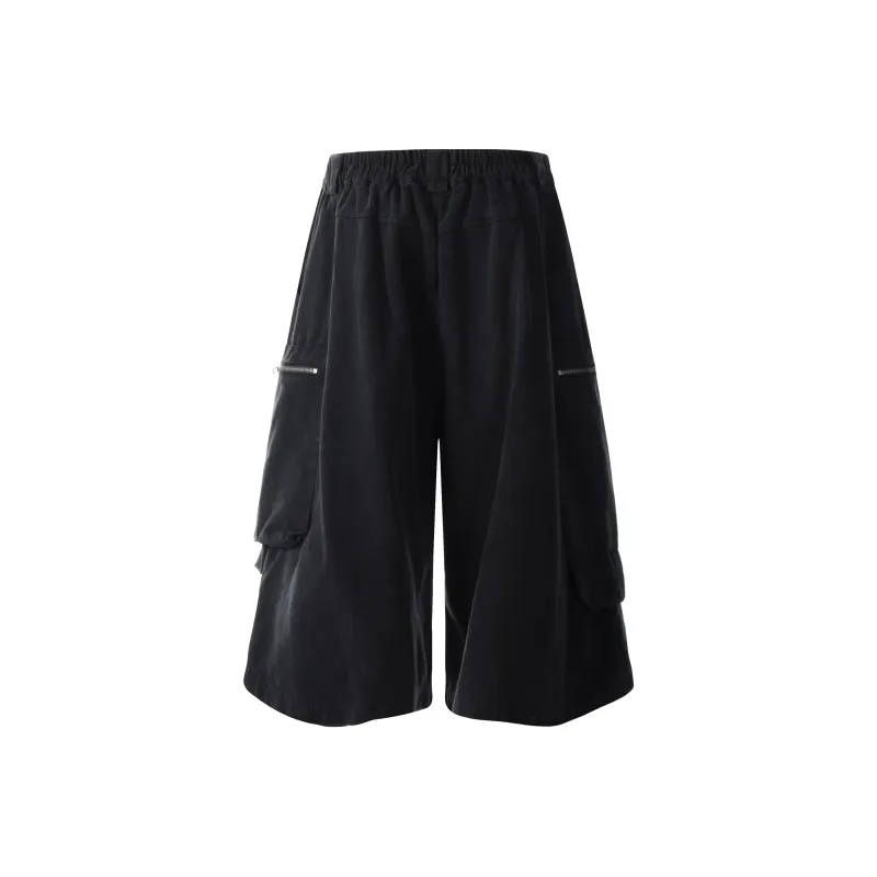VINMUK Denim Shorts Unisex Black-1
