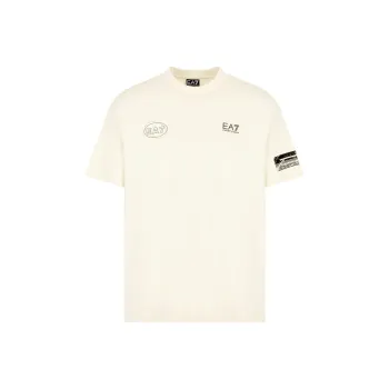 EMPORIO ARMANI EA7 T Shirt Men's Beige Yellow