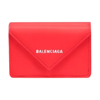 Balenciaga Balenciaga Luggage Collection Cow Leather Wallet Mini Women's Red