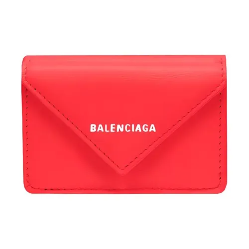 Balenciaga Balenciaga Luggage Collection Cow Leather Wallet Mini Women's Red