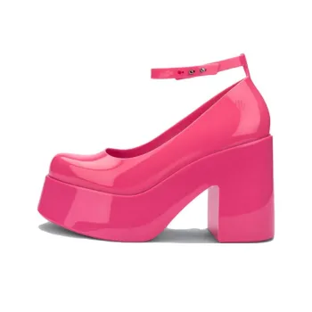 MELISSA Doll Heel Chunky Heel High Heels 11cm Women's Pink