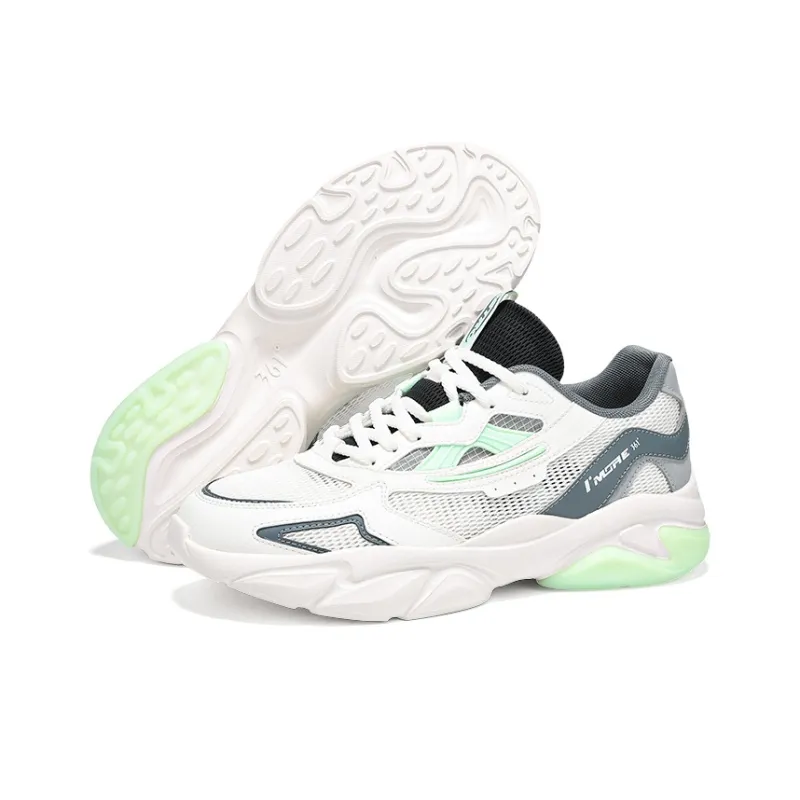 361° Cushioning Breathable Lightweight Low Top Casual Shoes Men's Feather White Deep Iron Gray-5