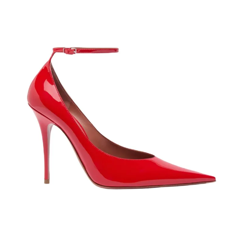 AMINA MUADDI Anko Slim Heel High Heels 10.5cm Women's Red-1