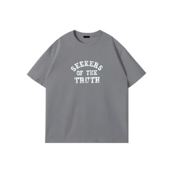 Jean West T Shirt Drop Shoulder Sleeve Summer Men's Iron Gray