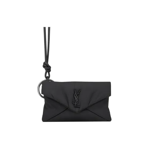 SAINT LAURENT CASSANDRE Polyamide Clutch Mini Men's Black