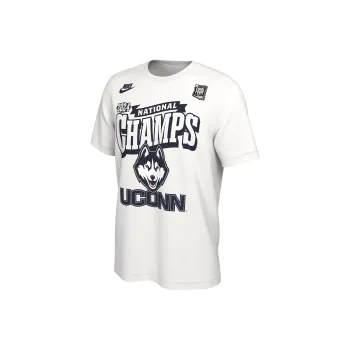 Nike UConn 2024 Men's National Champ T-Shirt Unisex White