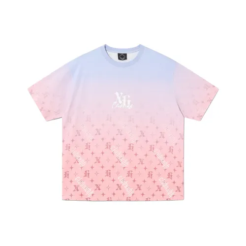 Clubxxhh T Shirt Unisex Pink Blue Gradient