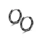 Mobius Black Hoop Earrings 1 Pair