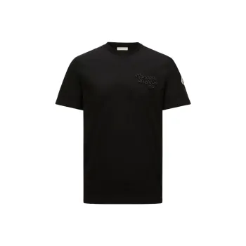 Moncler Logo Embroidered Crewneck T Shirt