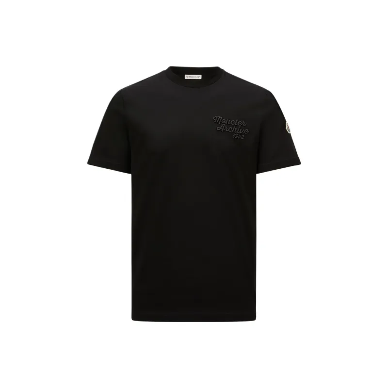 Moncler Logo Embroidered Crewneck T Shirt-0