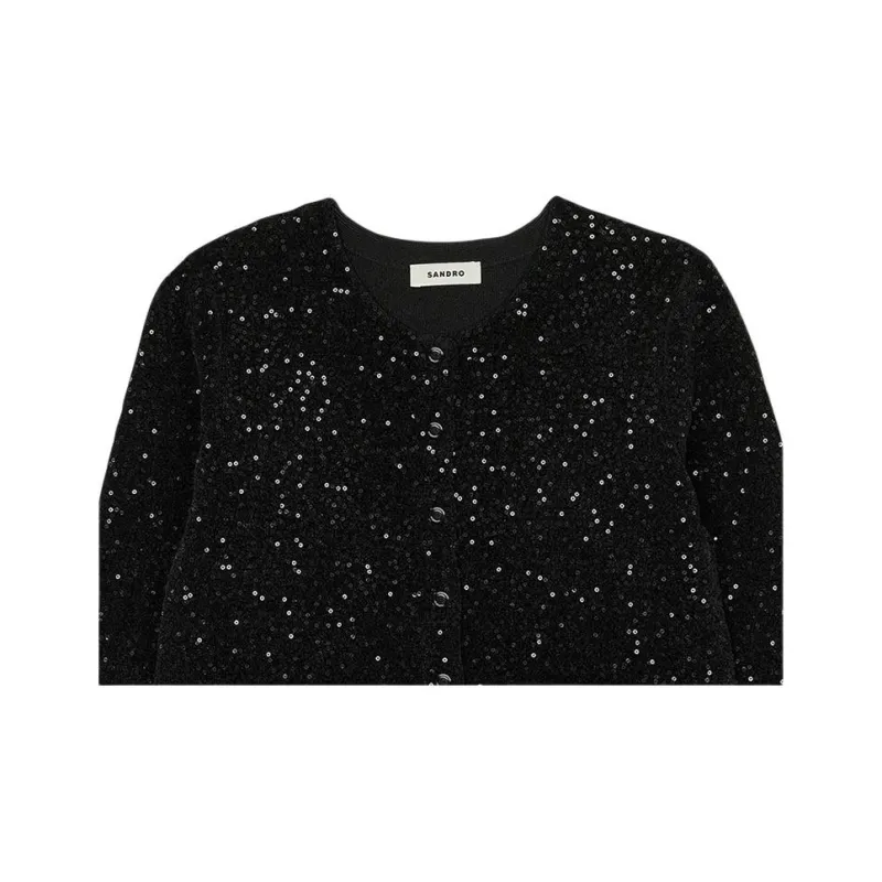 Sandro Sequinned Cardigan-1